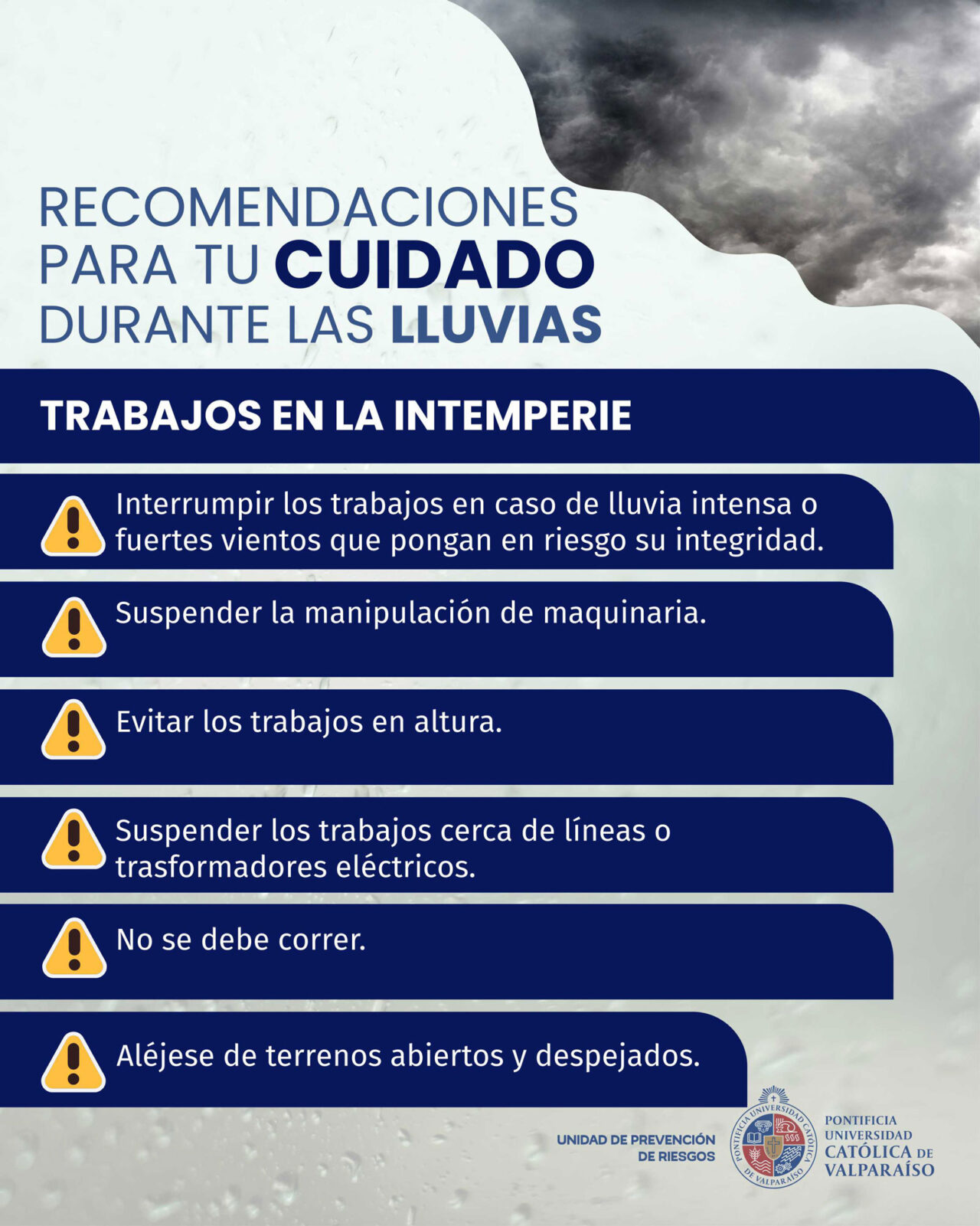 Recomendaciones para tu cuidado durante las lluvias | VRAF