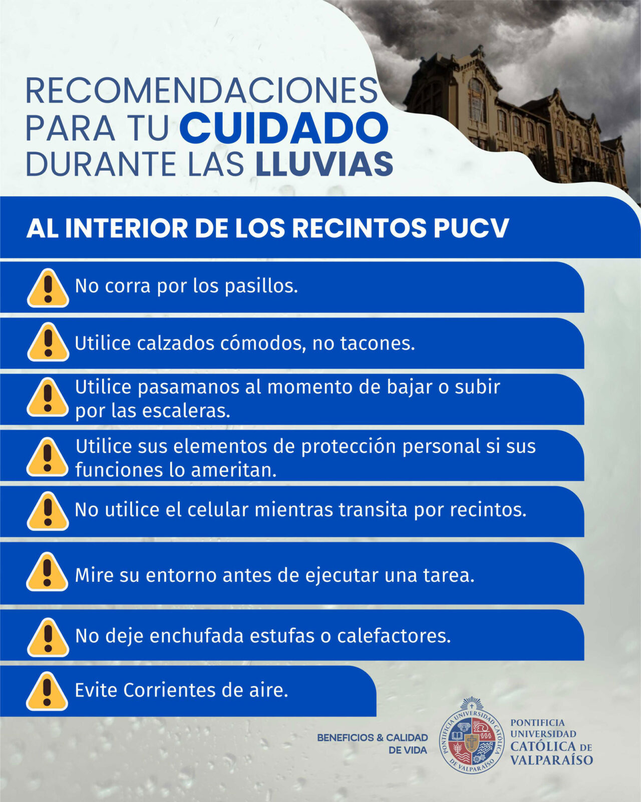 Recomendaciones para tu cuidado durante las lluvias | VRAF