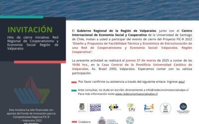 PUCV acoge evento de cierre de proyecto para la creación de red de cooperativismo en Valparaíso